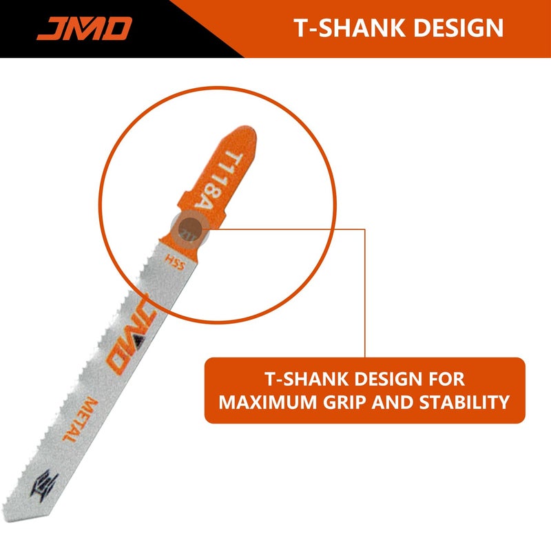 JMD 30-Piece T118A Metal Cutting Jigsaw Blades Set 75mm 21TPI Jig Saw Blades for Metal - Image 3